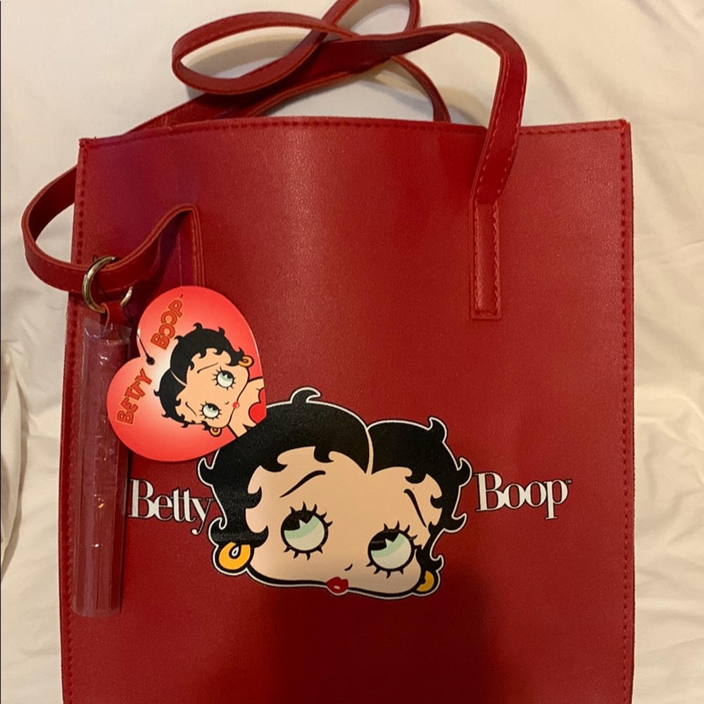 Betty Boop Red Tote with Iconic Cartoon Design